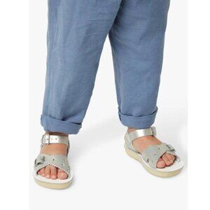 Salt Water by Hoy Sandals Silver Hearts Girl's Size 7 Very good used condition N